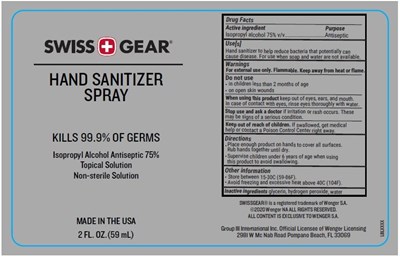 Swissgear Sanitizer (Label)